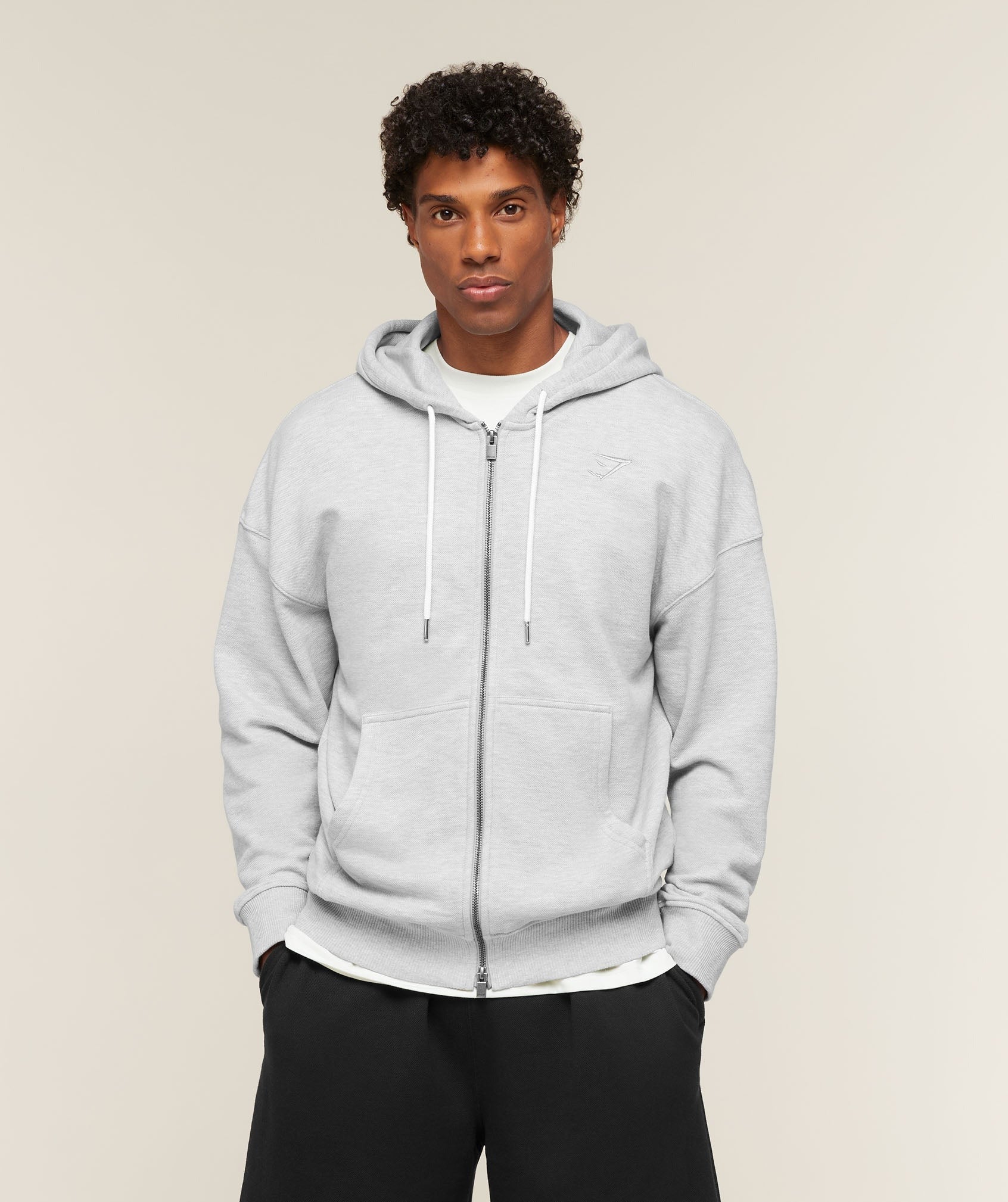 Campus Crest Zip Through Hoodie