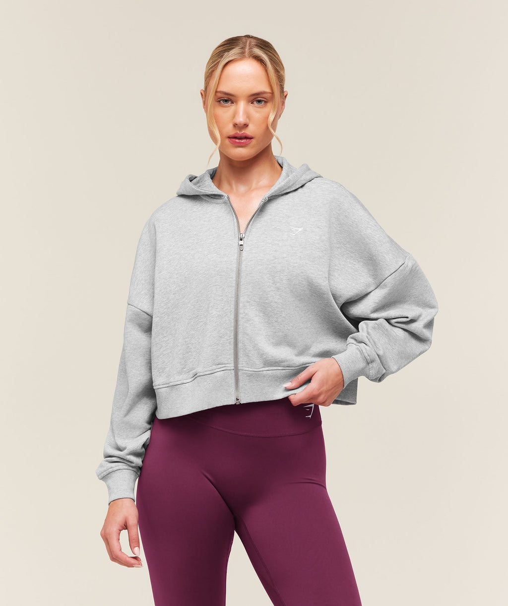 Training Oversized Boxy Zip Through Hoodie