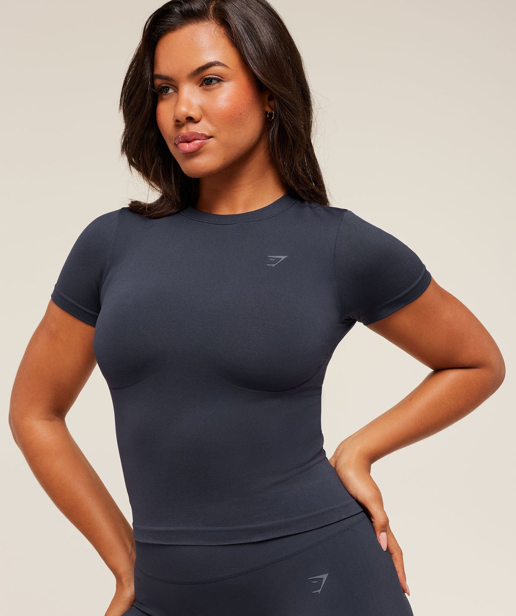 Soft Sculpt Short Sleeve Midi Top
