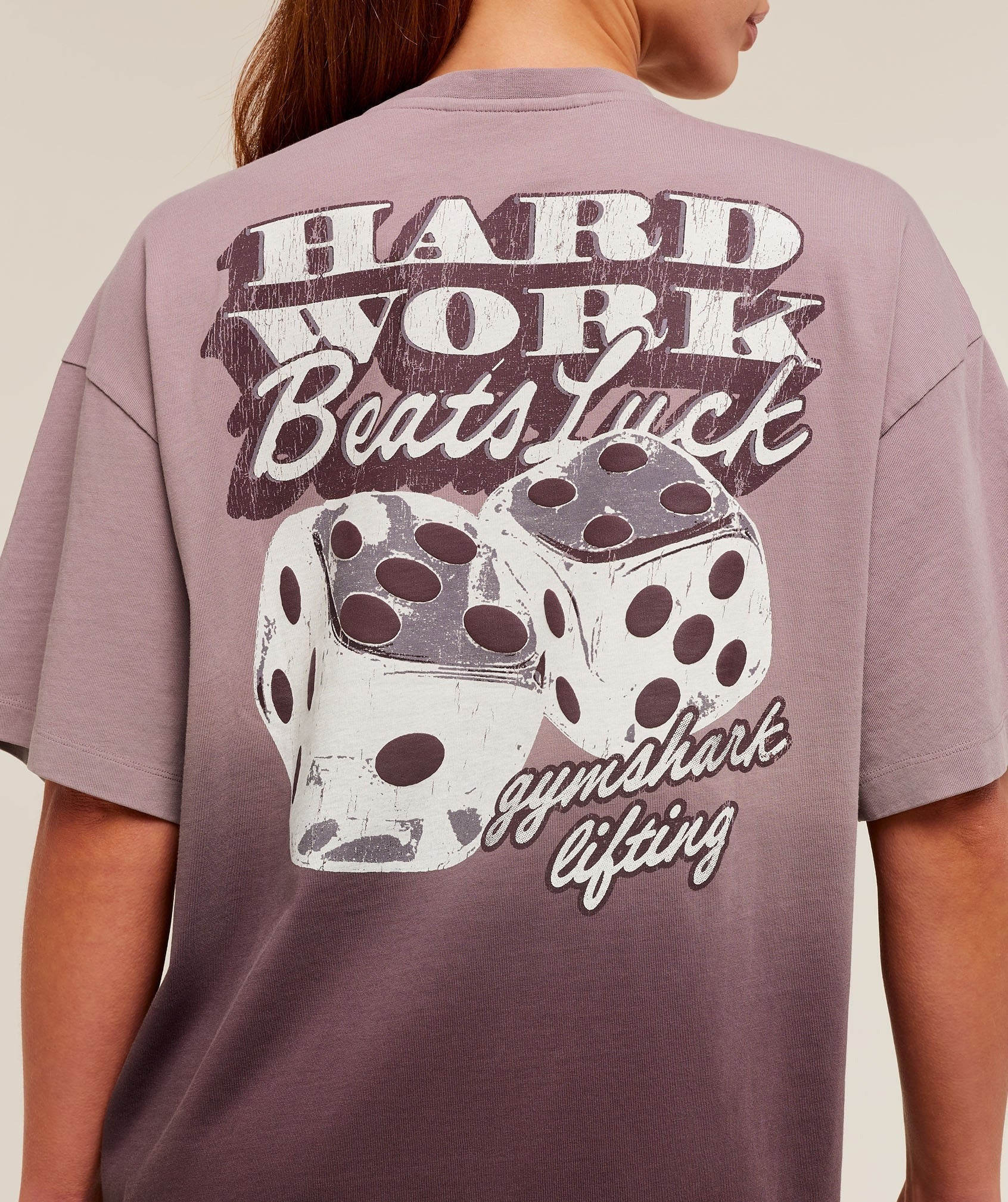 Hard Work Dice Graphic Short Sleeve T-Shirt