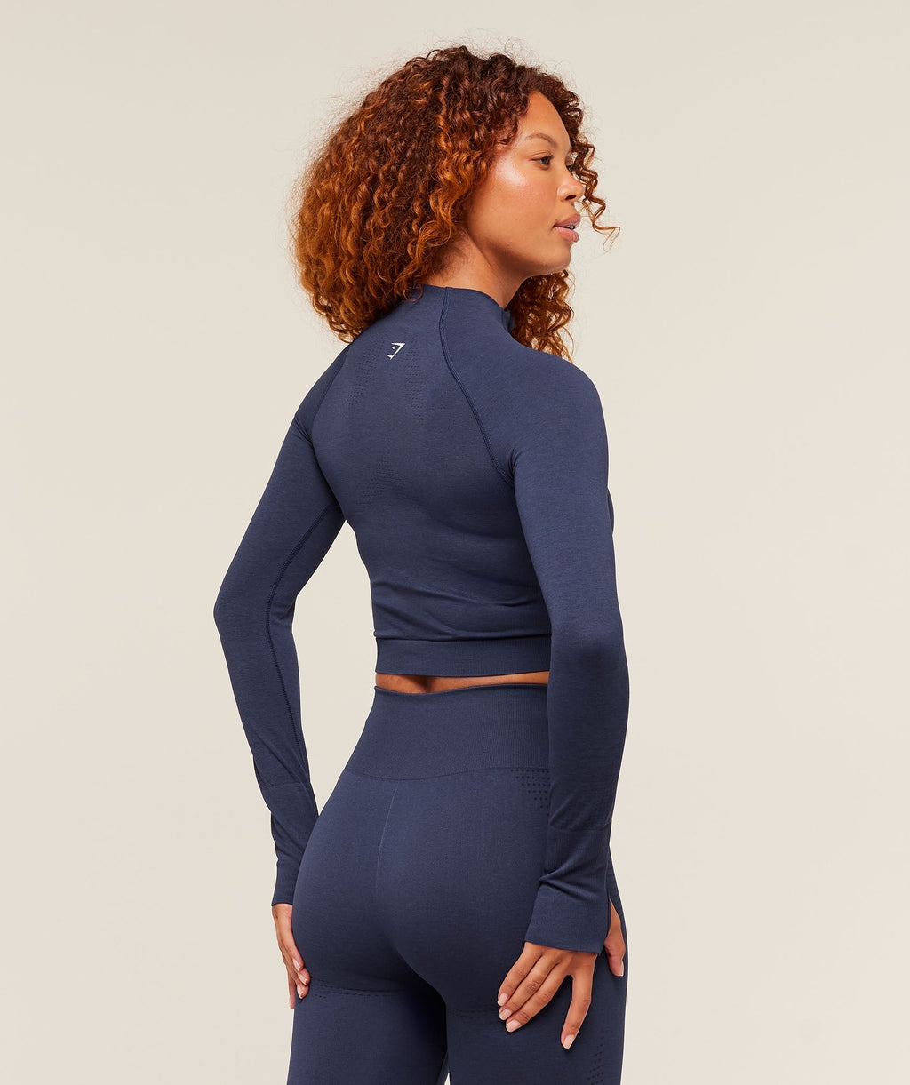 Vital Seamless Midi Zip 2.0 Pullover