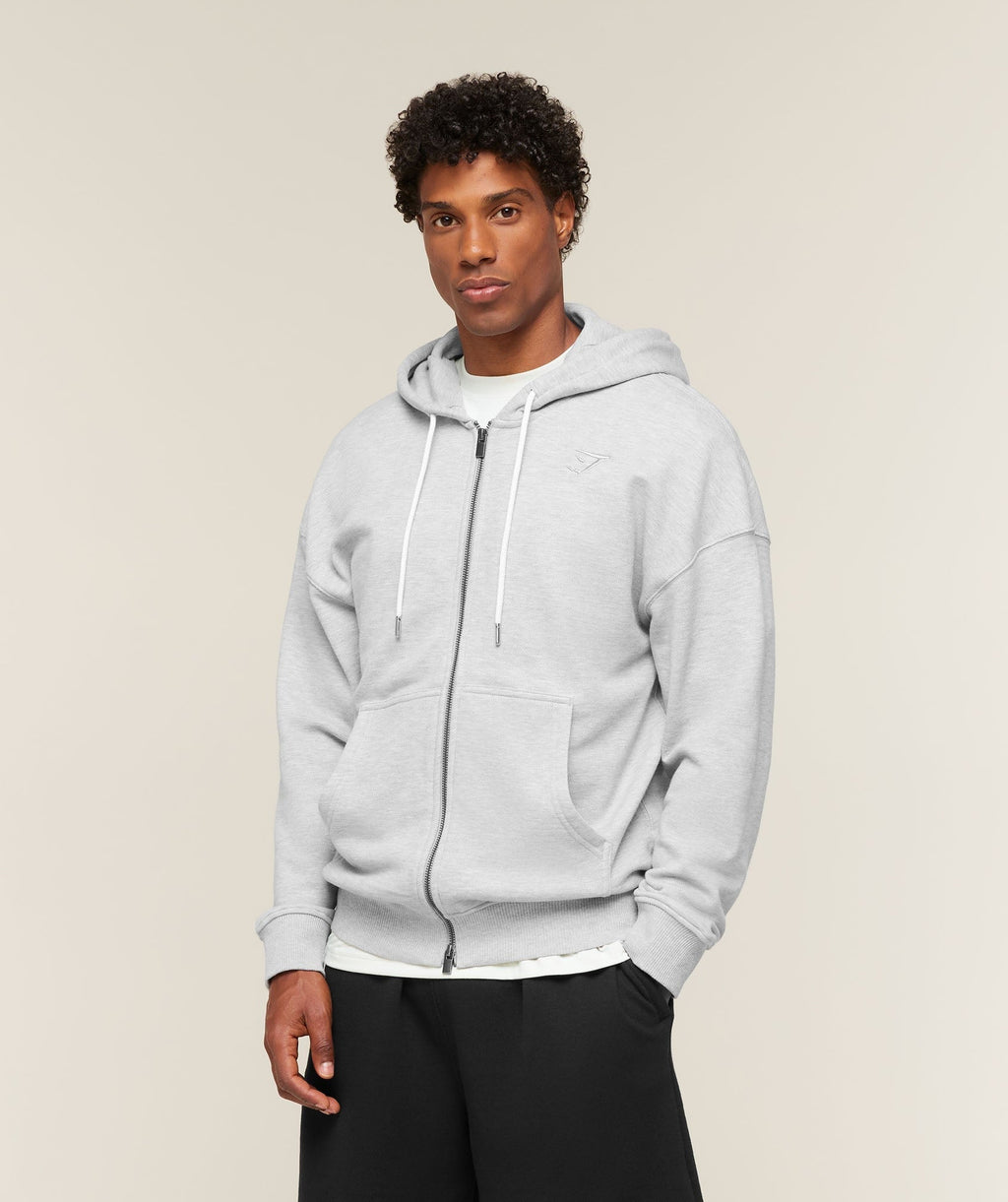 Campus Crest Zip Through Hoodie
