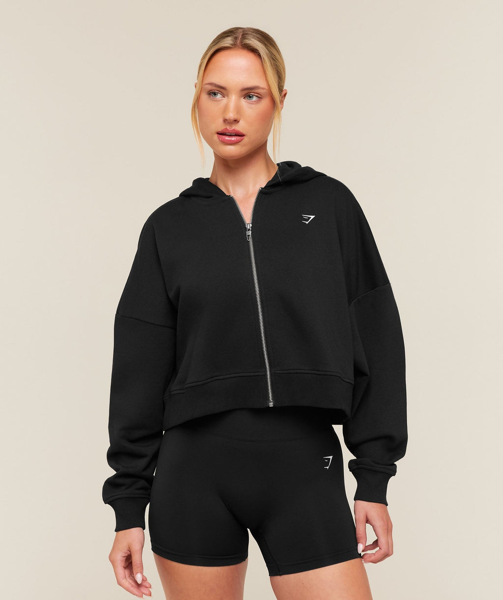 Training Oversized Boxy Zip Through Hoodie