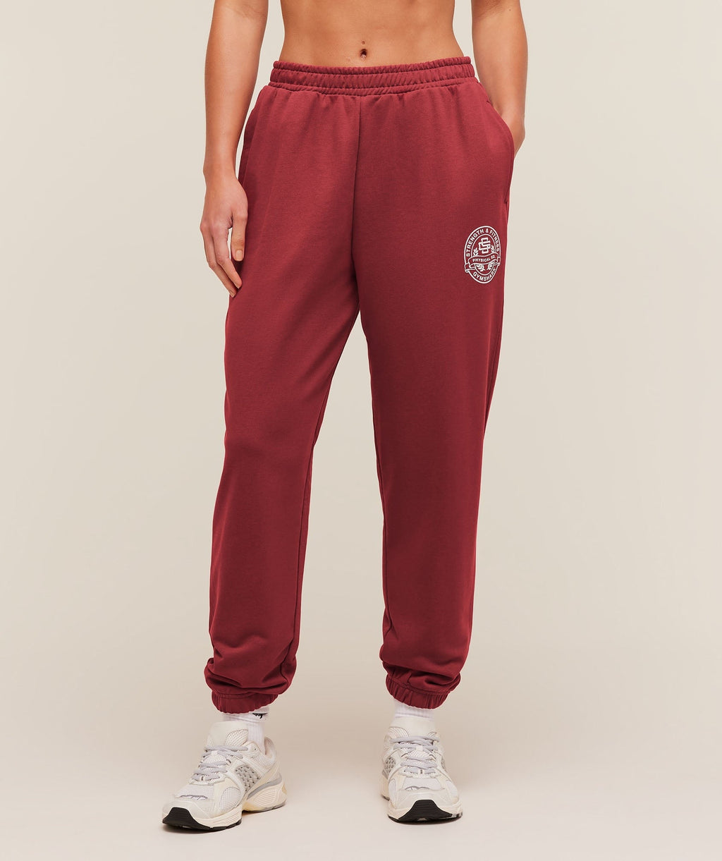 Strength and Fitness Crest Graphic Joggers