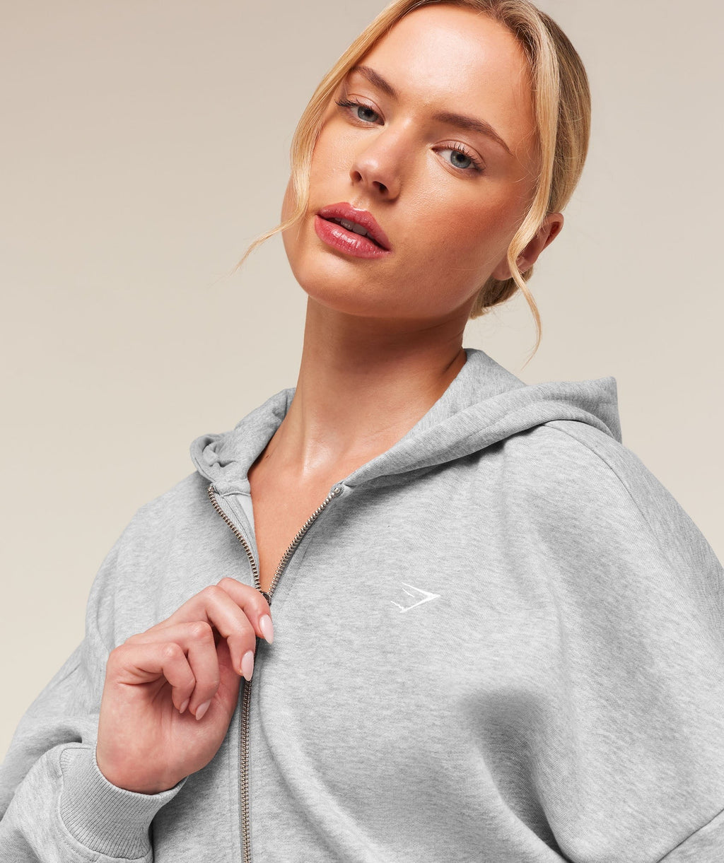Training Oversized Boxy Zip Through Hoodie