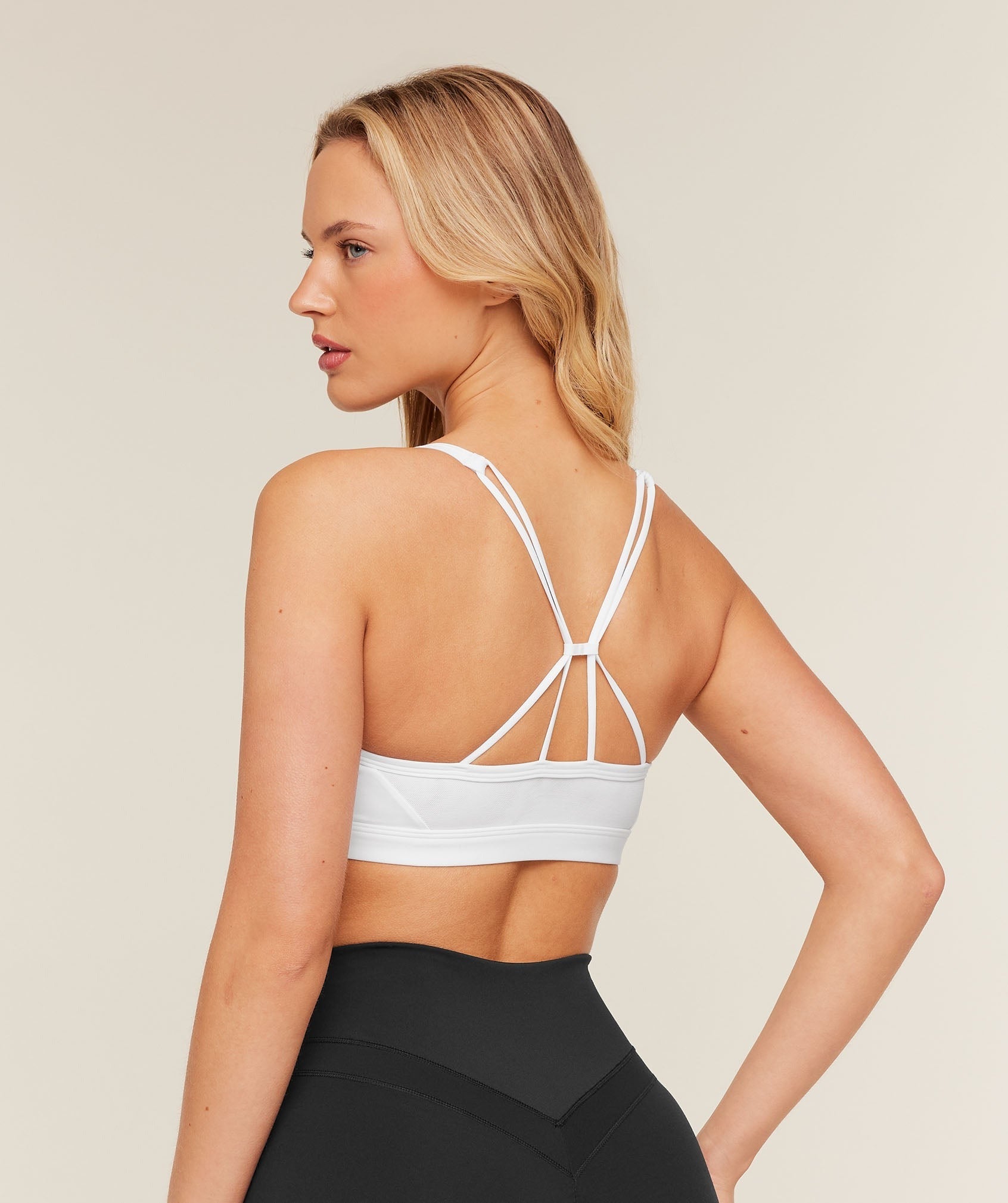 Ruched Strappy Sports Bra
