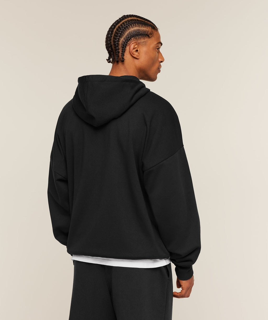 Crest Oversized Zip Up Hoodie