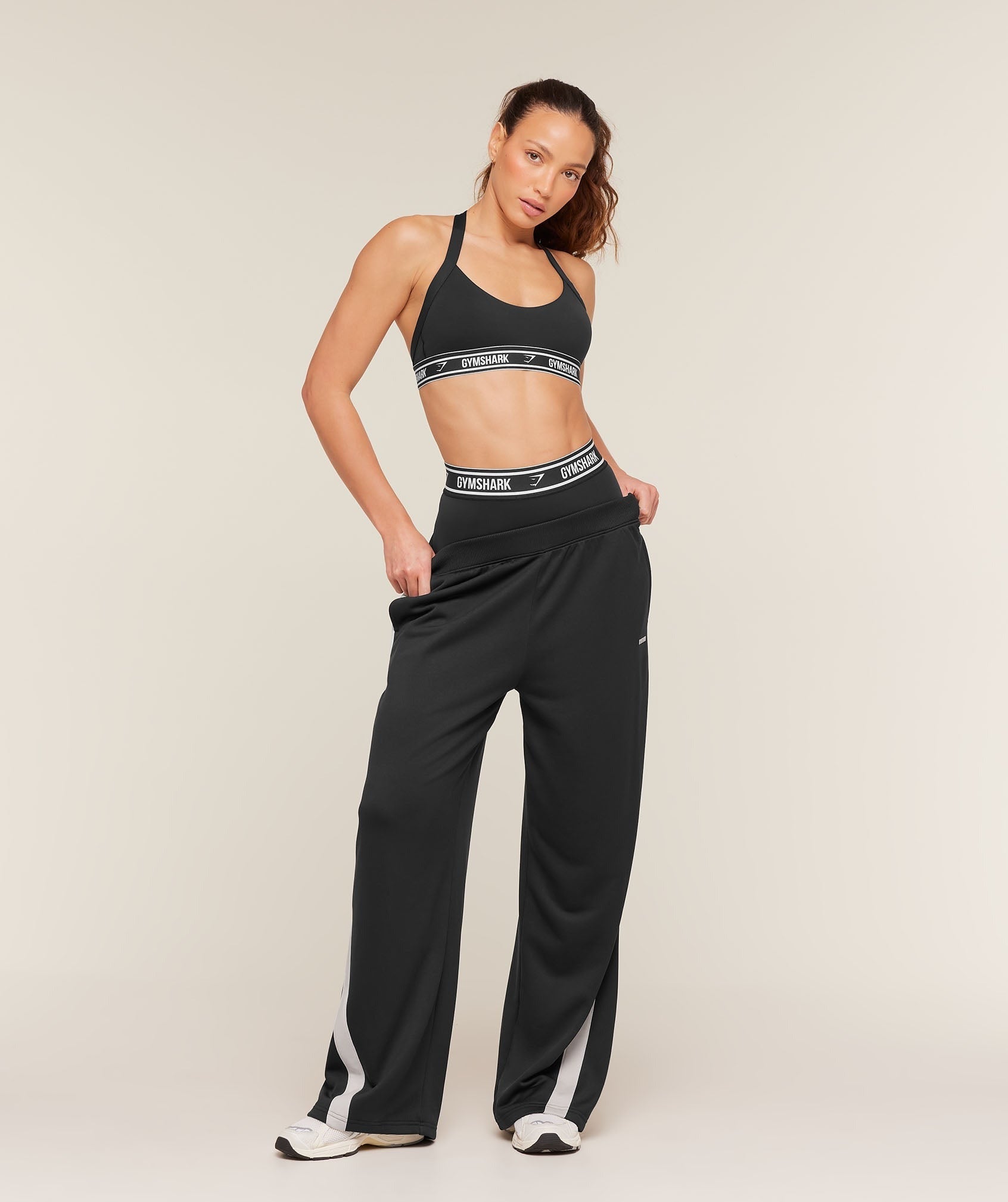 Light Support Halter Neck Logo Sports Bra