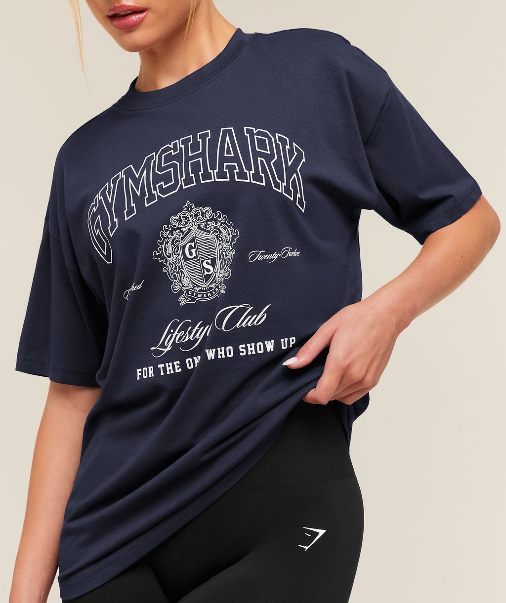 College Crest Graphic T-Shirt