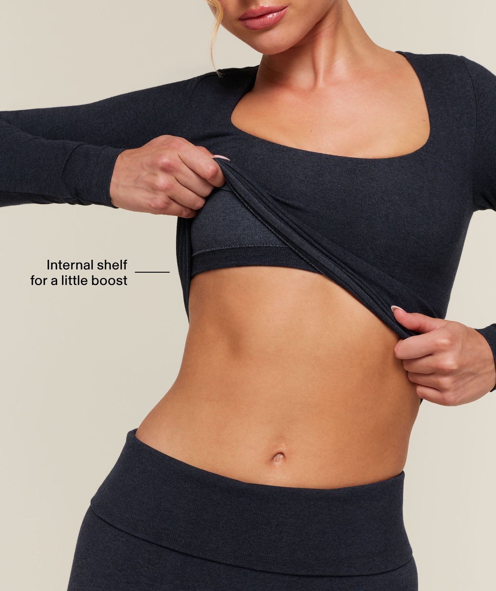 CottonMove™ Midi Long Sleeve Top