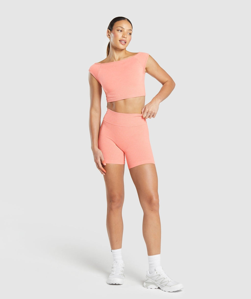 Luxe Seamless Boat Neck Crop Top