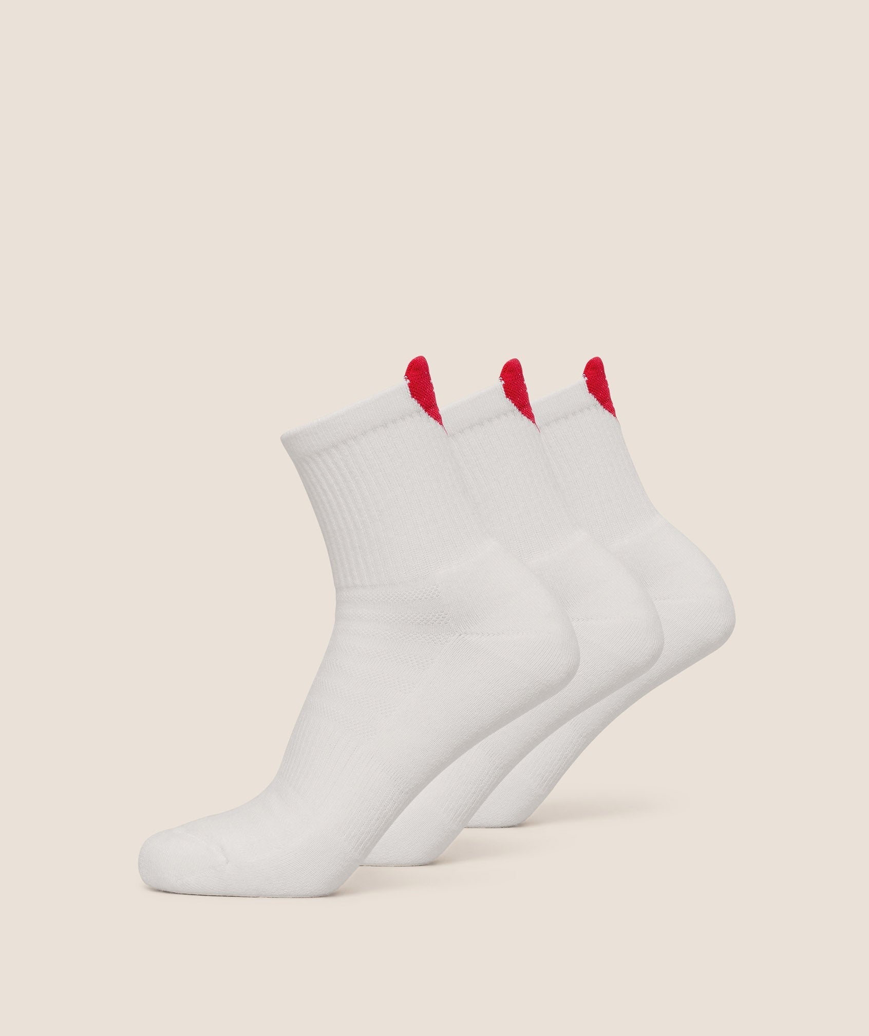 Heart Graphic Midi Socks 3pk