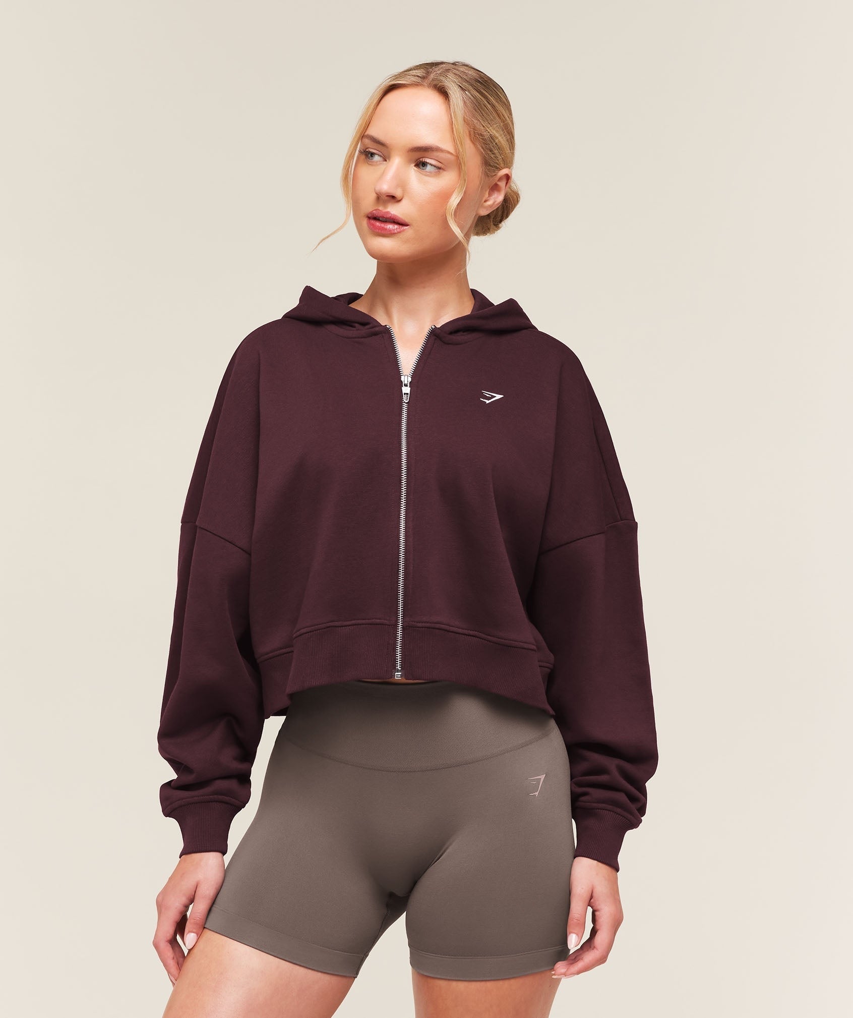 Training Oversized Boxy Zip Through Hoodie