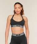 Light Support Halter Neck Logo Sports Bra