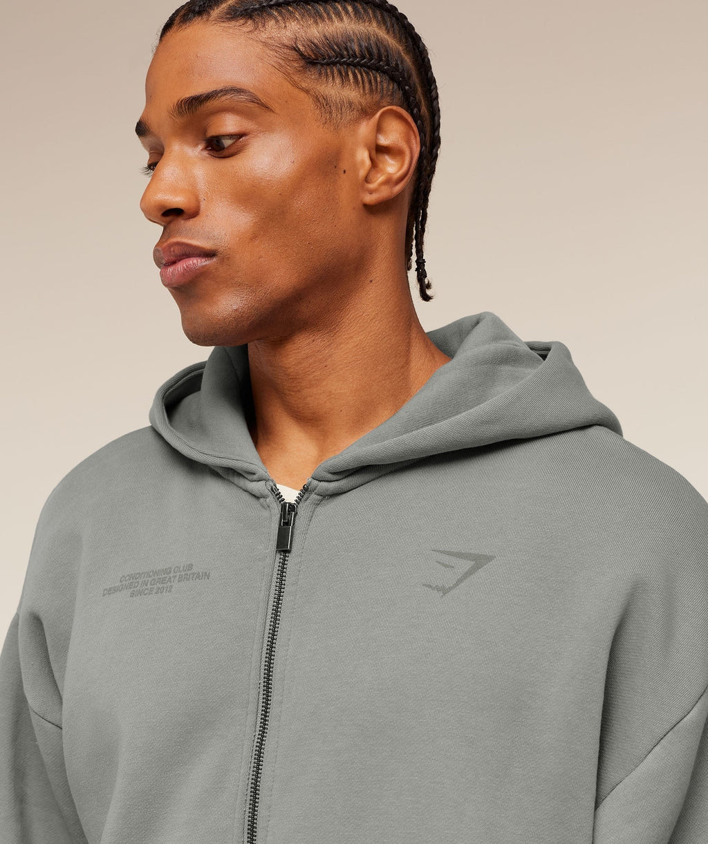 Conditioning Club Washed Zip Through Hoodie
