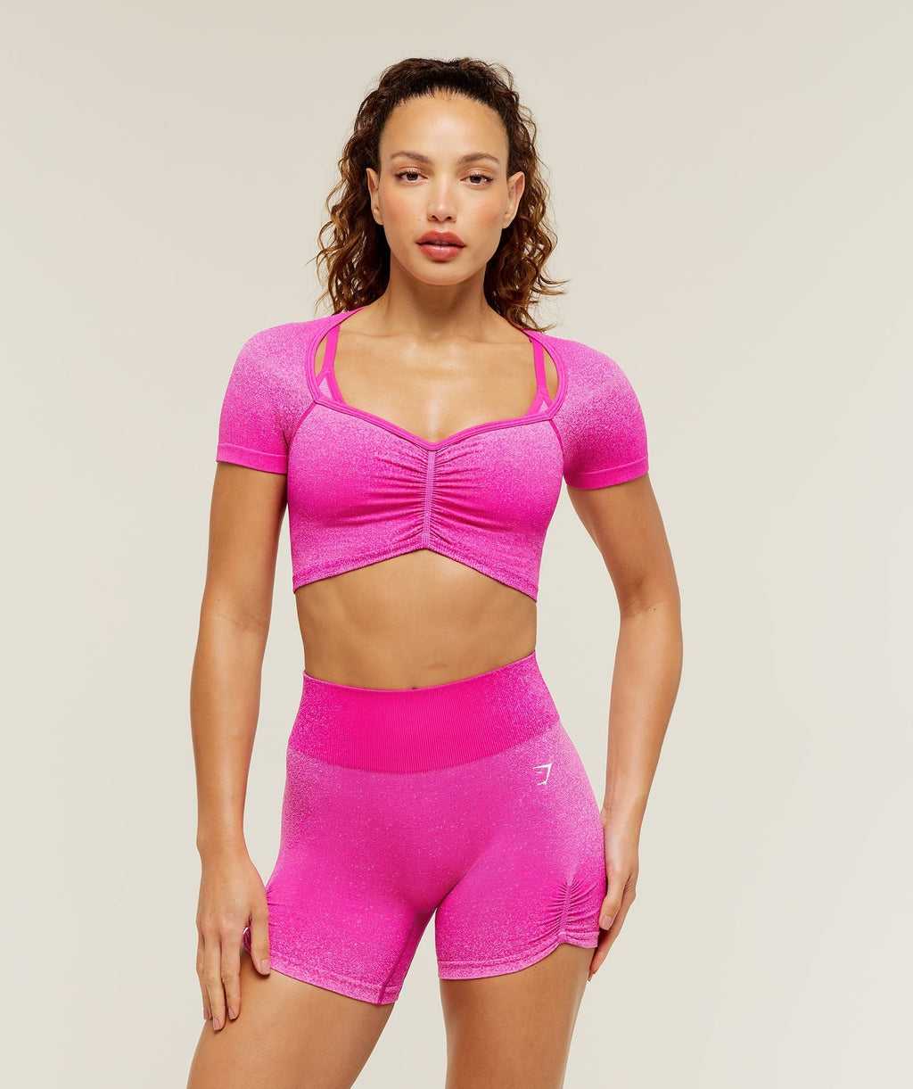 Blush Seamless Short Sleeve Top