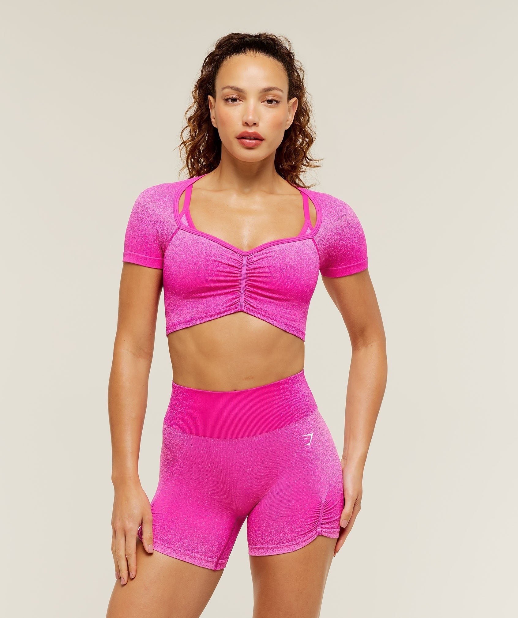 Blush Seamless Short Sleeve Top