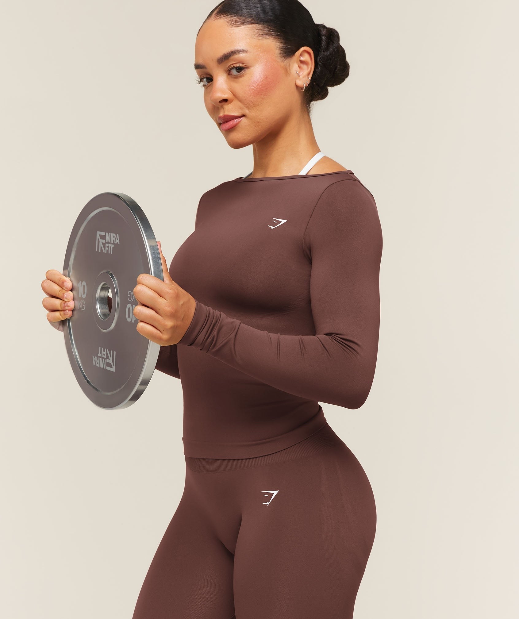 Everyday Seamless Wide Neck Long Sleeve Top