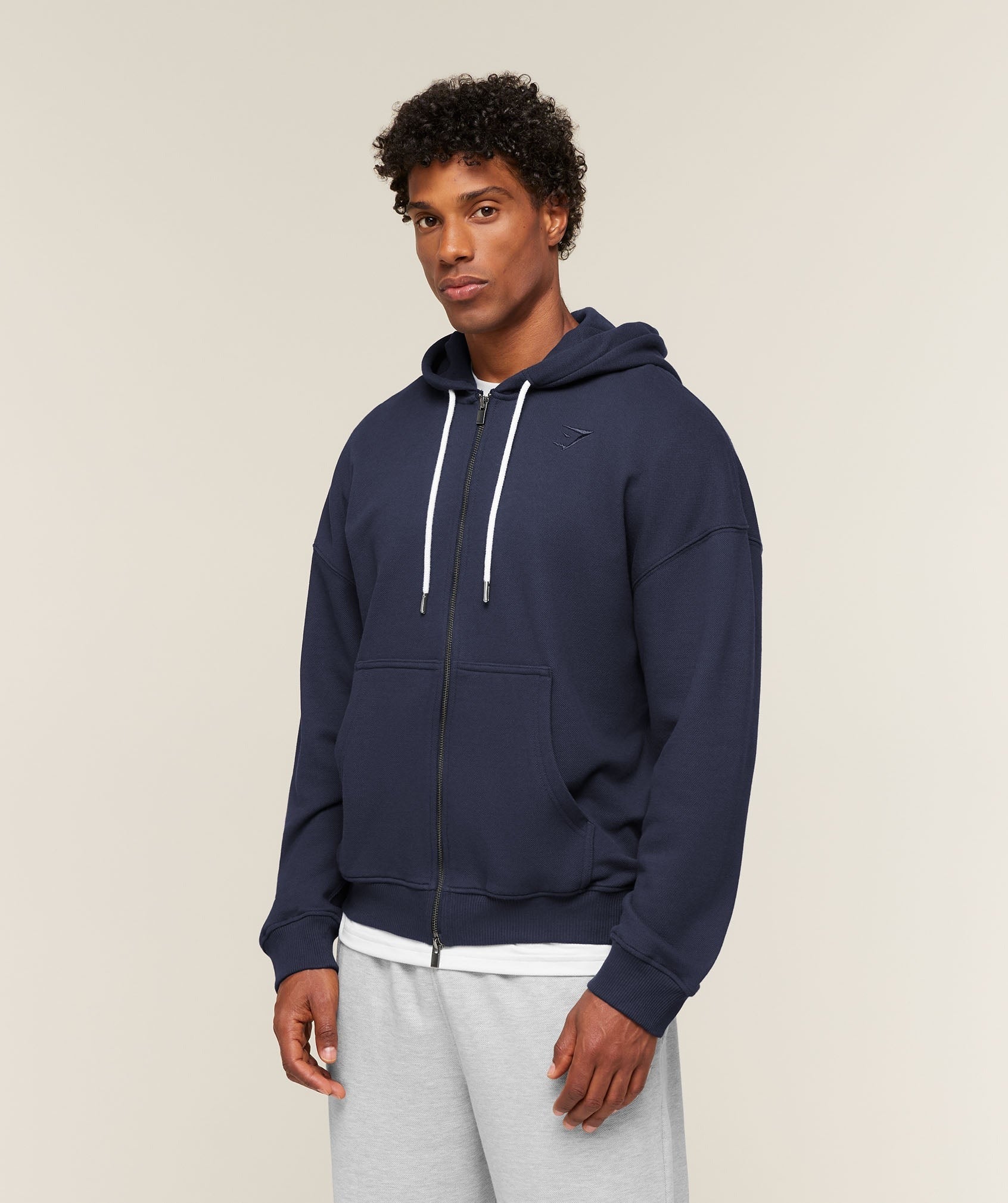 Campus Crest Zip Through Hoodie