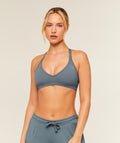Cotton Blend Racerback Sports Bra