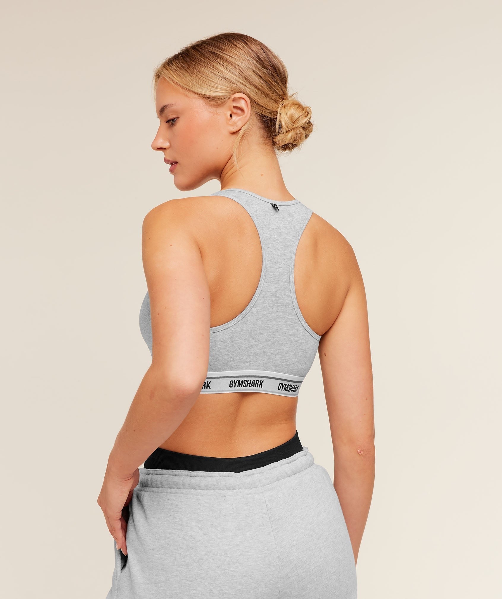 Elastic Branded Racerback Cotton Bralette