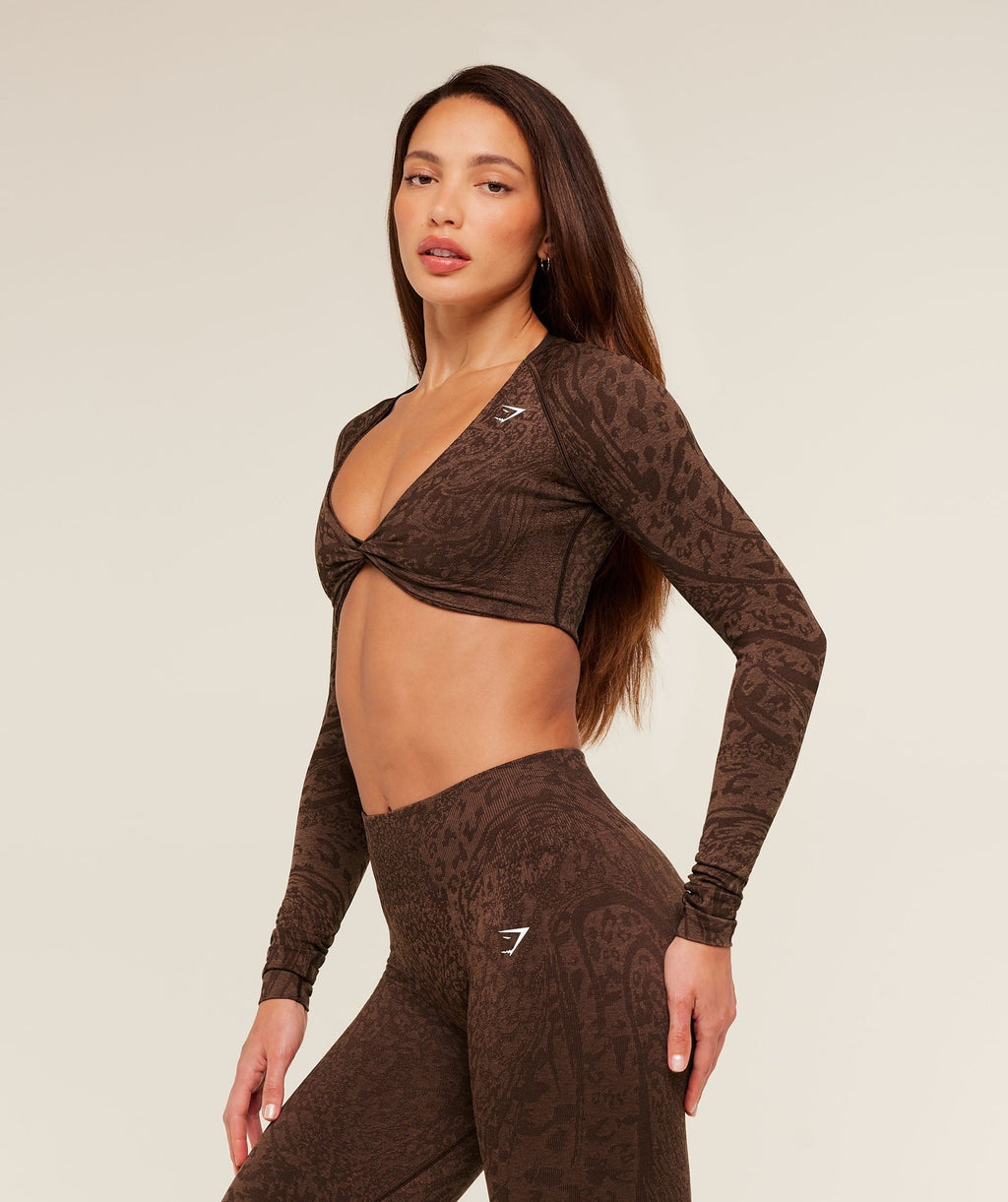 Adapt Animal X Whitney Long Sleeve Crop Top
